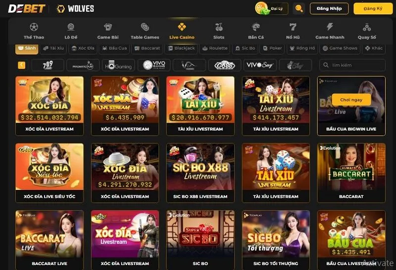 Sảnh Live Casino đẳng cấp Sảnh Live Casino đẳng cấp